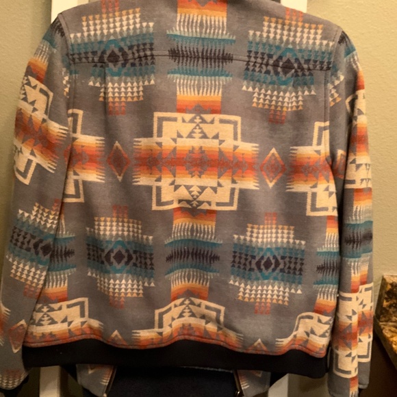 PENDLETON Chief Joseph Jacquard Virgin Wool Bomber Jacket Women’s Size Medium - Picture 13 of 15